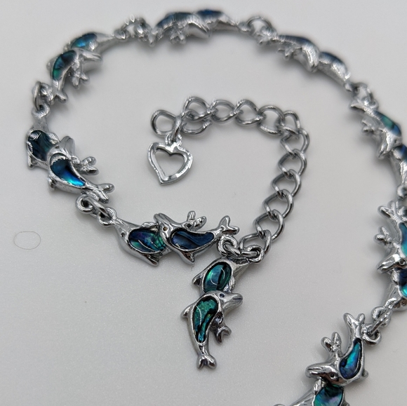 Vintage Sterling silver Dolphin bracelet - Picture 2 of 4